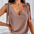Blusa com alças em laços com decote em V - O Retalho