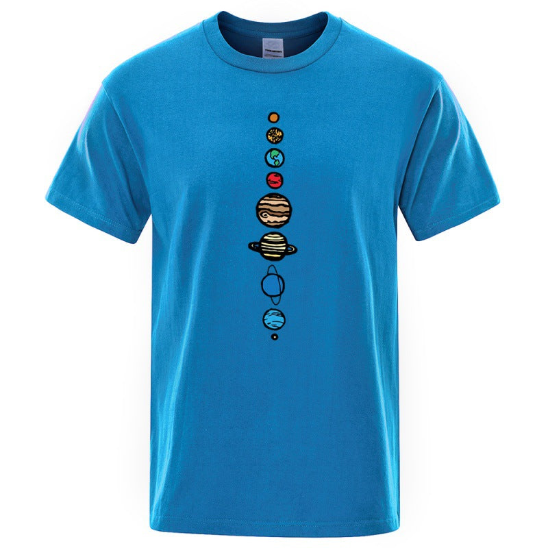 Camiseta Manga curta masculina estampada de gola redonda - O Retalho
