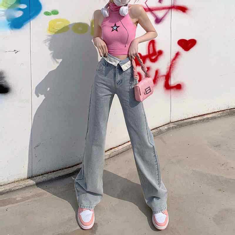 Jeans largo para mulheres - O Retalho