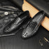 sapatos casuais de couro de primeira camada para homem - O Retalho
