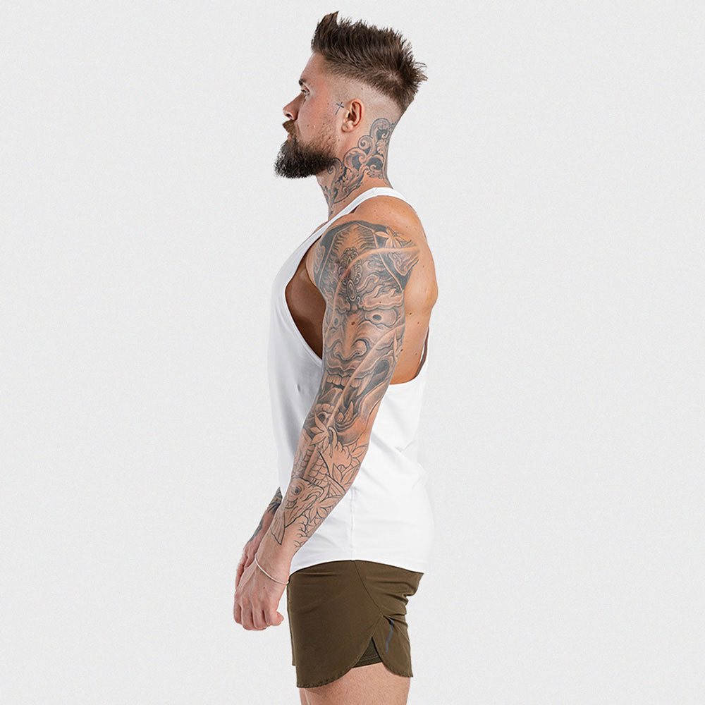 Roupas de academia com regatas e halteres - O Retalho