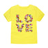 Camiseta infantil com estampa de letras - O Retalho