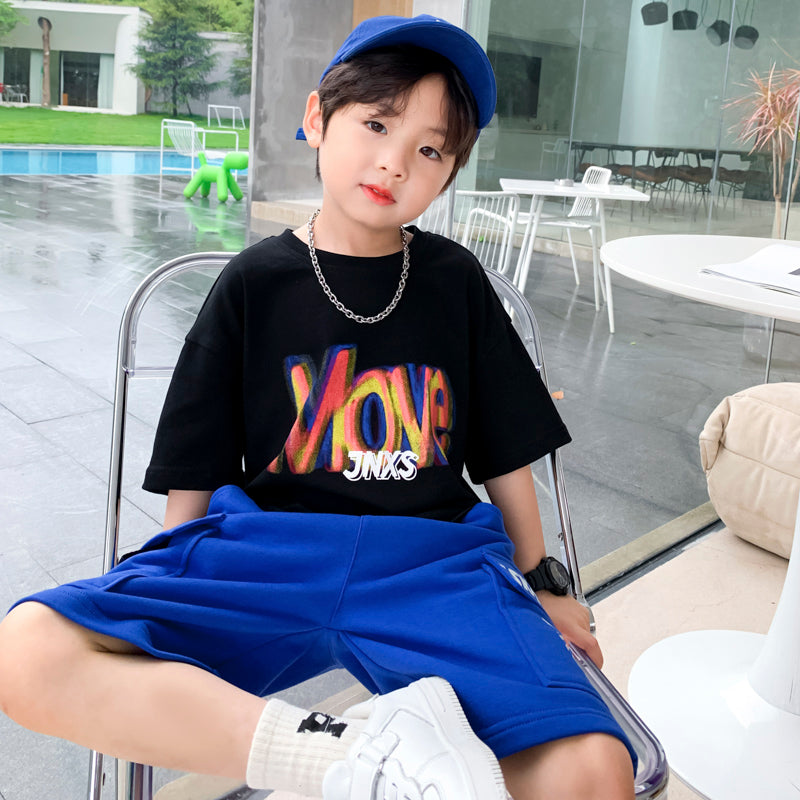Camiseta de manga curta para meninos no verão - O Retalho