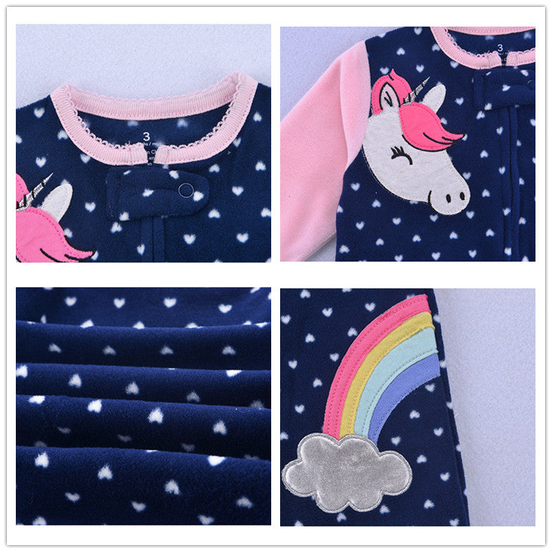 Spring Baby Girl Clothes Kids Soft Fleece Rompers Kids - O Retalho
