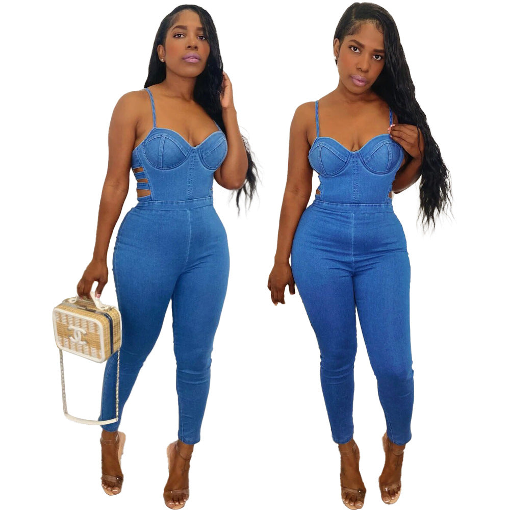 Macacão Jeans Azul - O Retalho