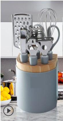 Conjunto de Utensílios de Cozinha em Aço Inoxidável - Praticidade e Estilo para Sua Casa - O Retalho