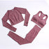 Conjunto de Roupas de Yoga Fitness - Elegância Sem Costuras para Mulheres Ativas - O Retalho