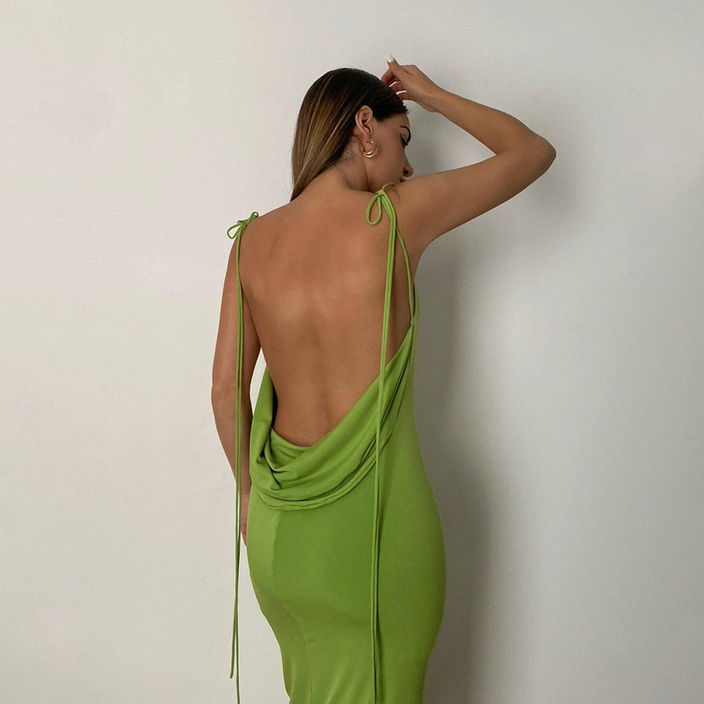 vestido com as costas abertas longo - O Retalho