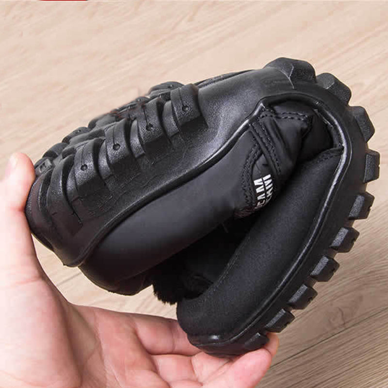 Botas de inverno para homens impermeáveis sapatos quentes com design de zíper - O Retalho