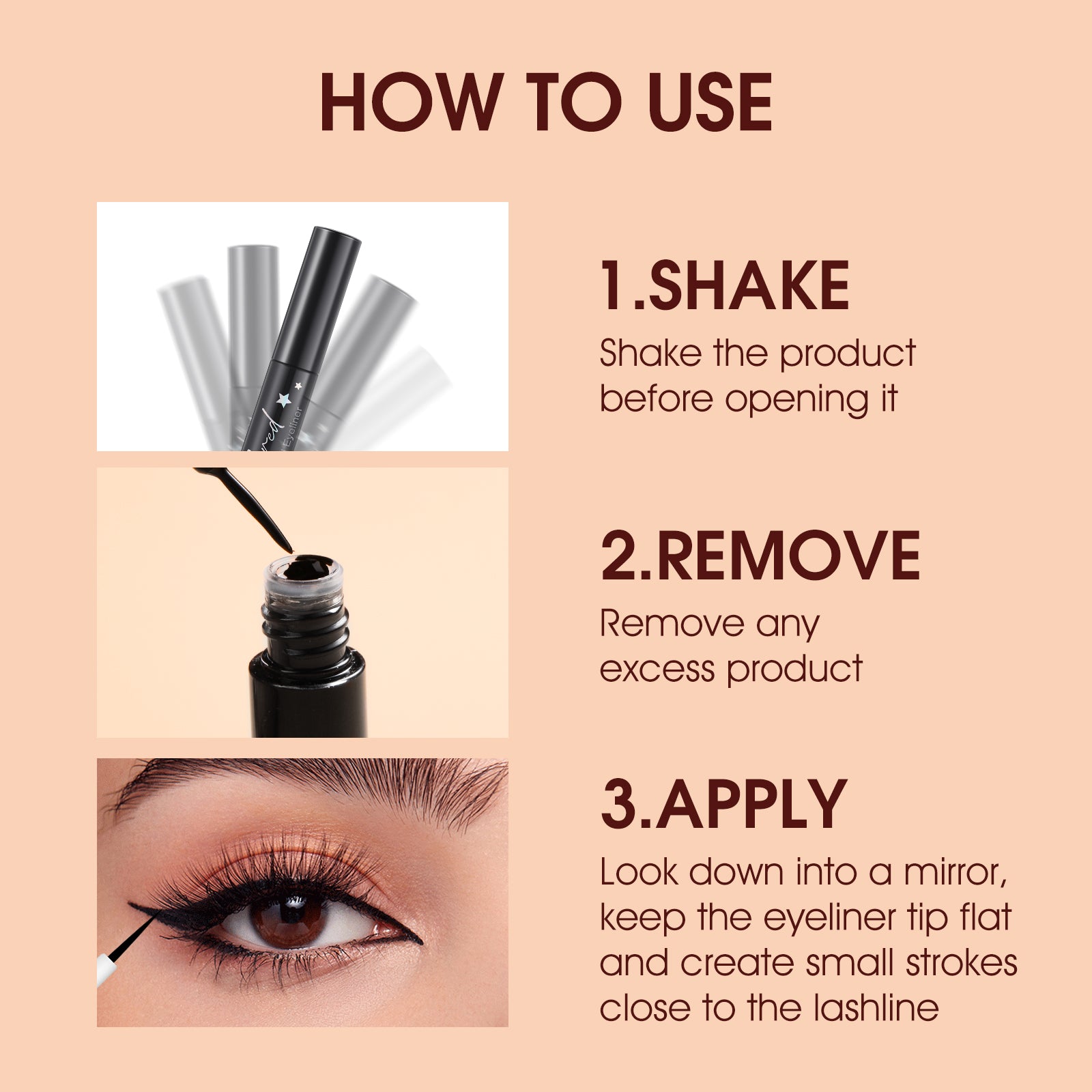Maquiagem Delineador Líquido e Conjunto de Caneta em GeL - O Retalho