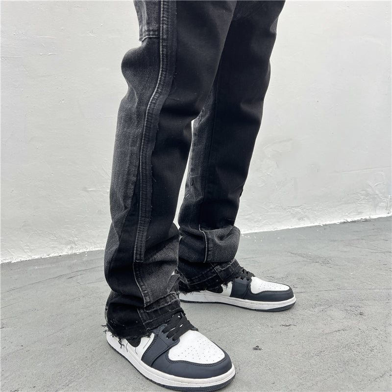 Calças masculinas estilo High Street Retro Vintage Vibe com micro chifres - O Retalho