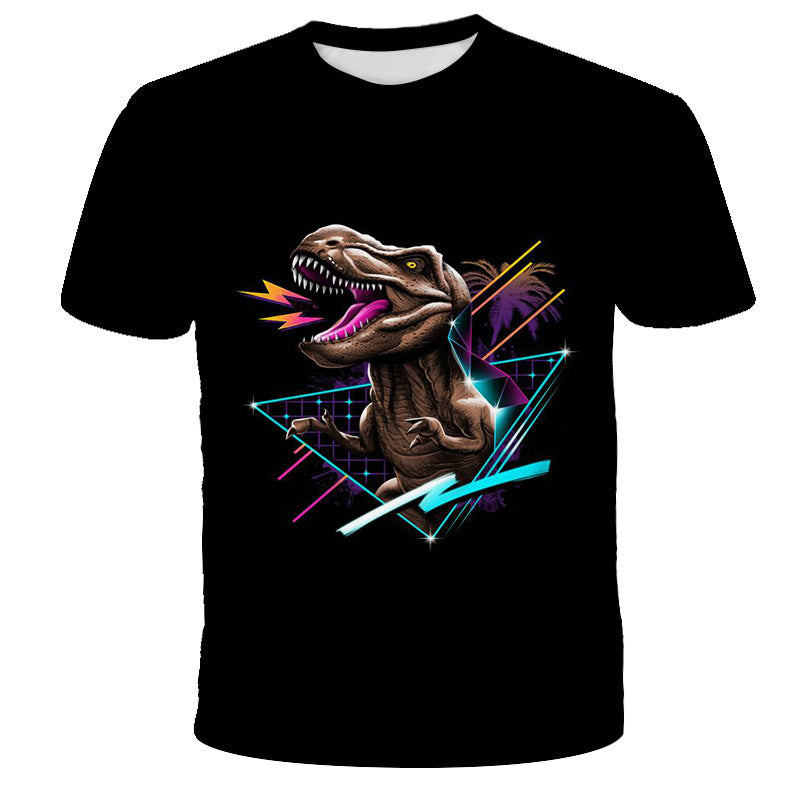 Camiseta de Manga Curta para Crianças Impressa em 3D - O Retalho