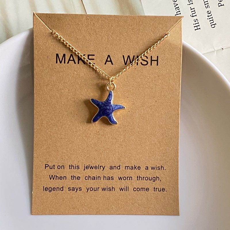 Colar de pingente de estrela do mar para mulheres - O Retalho