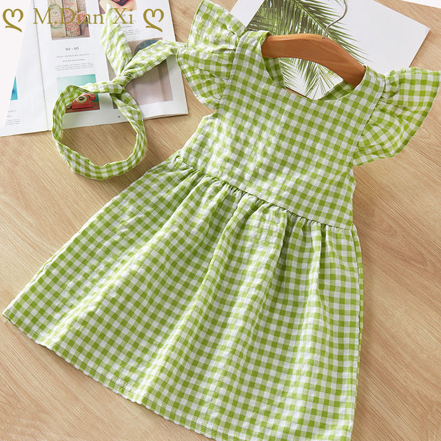 Vestidos infantis para meninas, vestidos de verão, sem mangas fofos - O Retalho