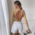 Crop top sem costas casual de malha - O Retalho