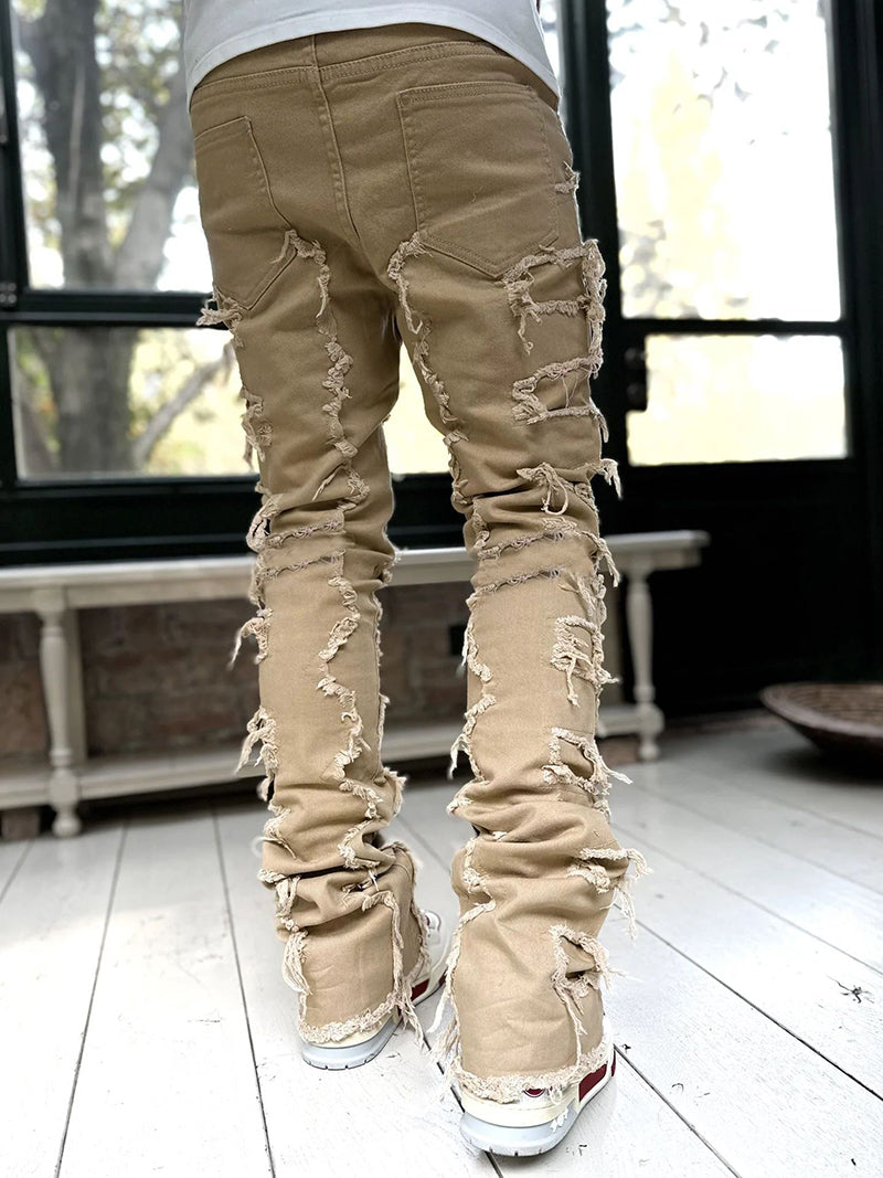 Jeans semi rasgada de Algodao masculino - O Retalho