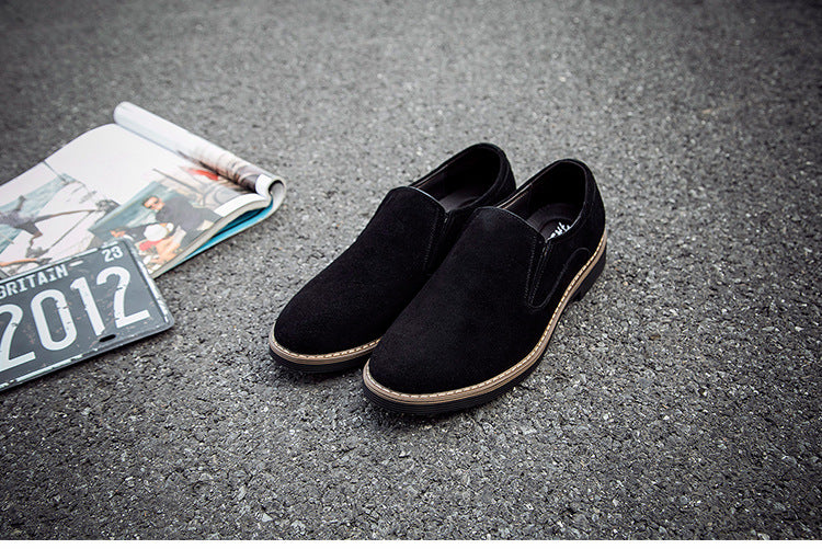 Sapatos casuais de couro masculino, adequados para lazer - O Retalho