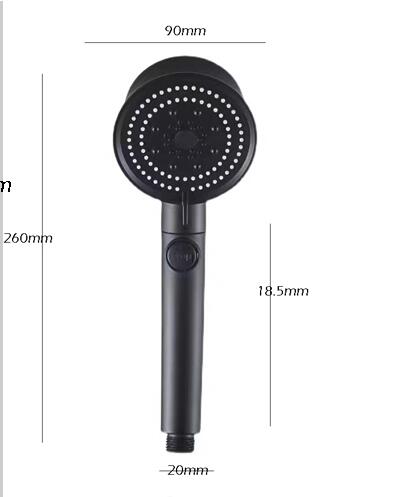 Five-color Wind Turbine Shower Head 56 Speed Water Silicone Shower Head - O Retalho