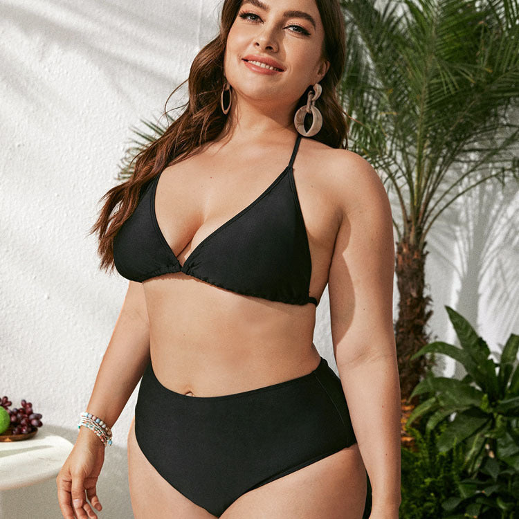 Conjunto de Maiô Plus Size de Três Peças