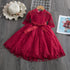 vestido de renda para meninas primavera e outono - O Retalho