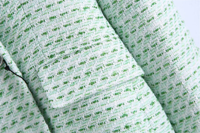 Blazer de textura xadrez - O Retalho