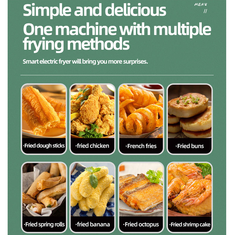 Visual Multifunctional Electric Air Fryer Skewer French Fries Machine - O Retalho