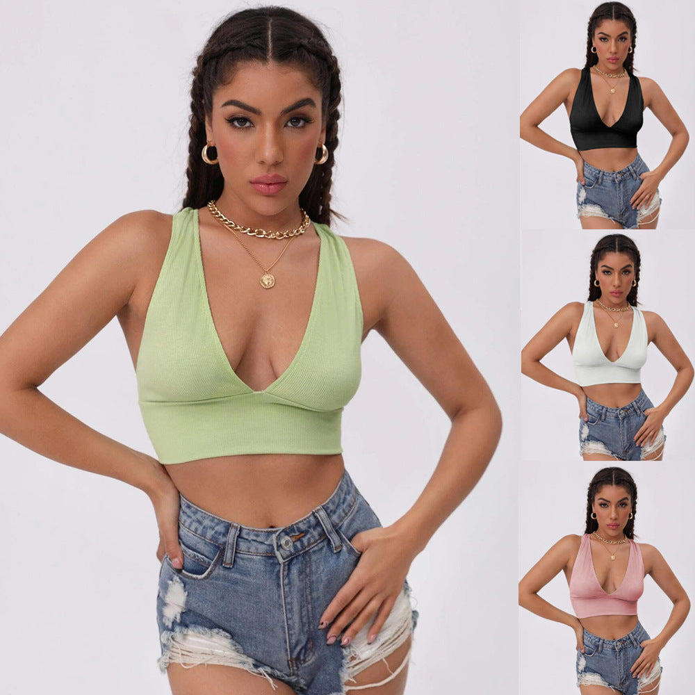 Crop top Decote Em V - O Retalho