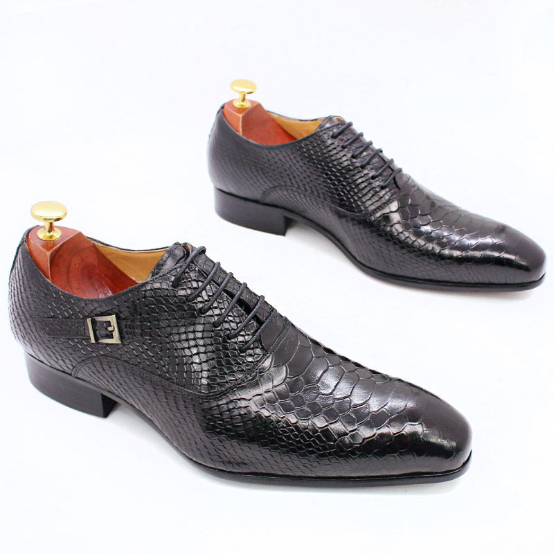 sapatos formais de couro para homens - O Retalho