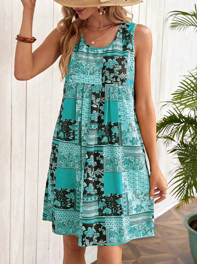 vestido curto com estampa na moda de Verão - O Retalho