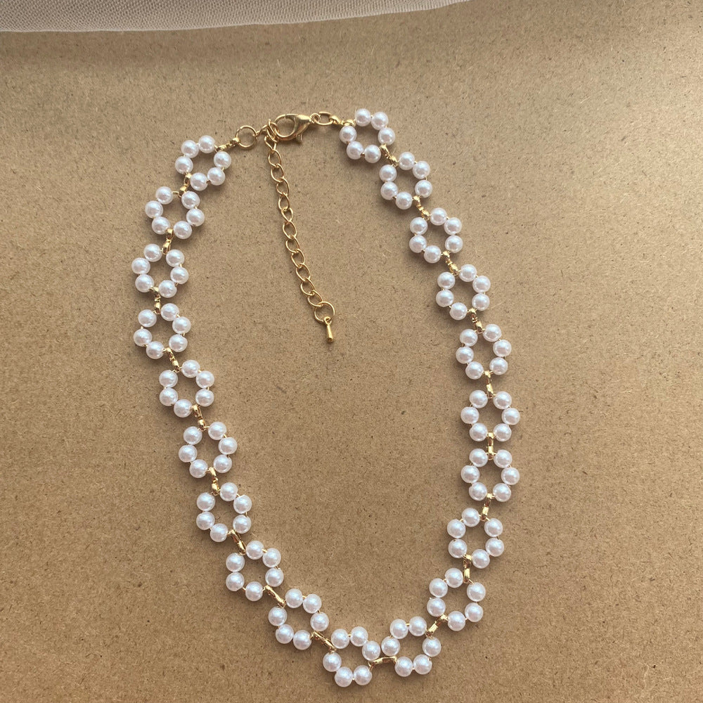 Conjunto de Colar e pulseira de Pérolas para Mulheres - O Retalho