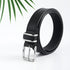 Men's And Women's Belts Simple Casual Retro Belt Metal Square Silver Button-head Fashion Collocation - O Retalho
