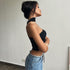 Crop top sem mangas sem alças - O Retalho