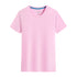 Cotton Blank With No Printed Patterns Round Neck Short T-shirt - O Retalho