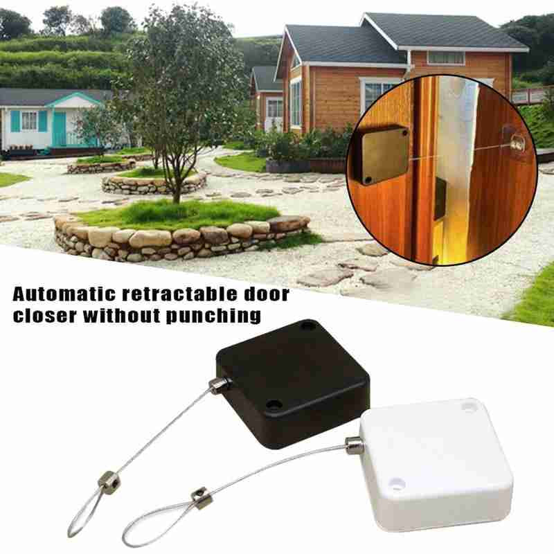 Fechadura automática de porta, sem perfurações, fechamento macio, para porta deslizante, porta de vidro, 500g-1000g, dispositivo de fechamento de tensão - O Retalho