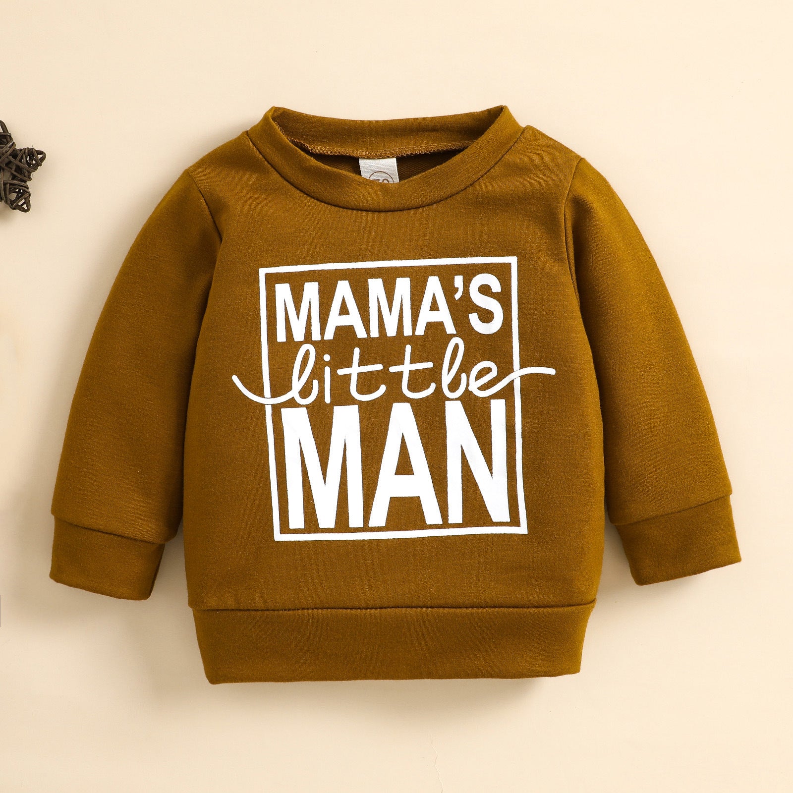 Brown Coat Newborn Baby Girl Alphabet Top - O Retalho
