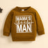 Brown Coat Newborn Baby Girl Alphabet Top - O Retalho