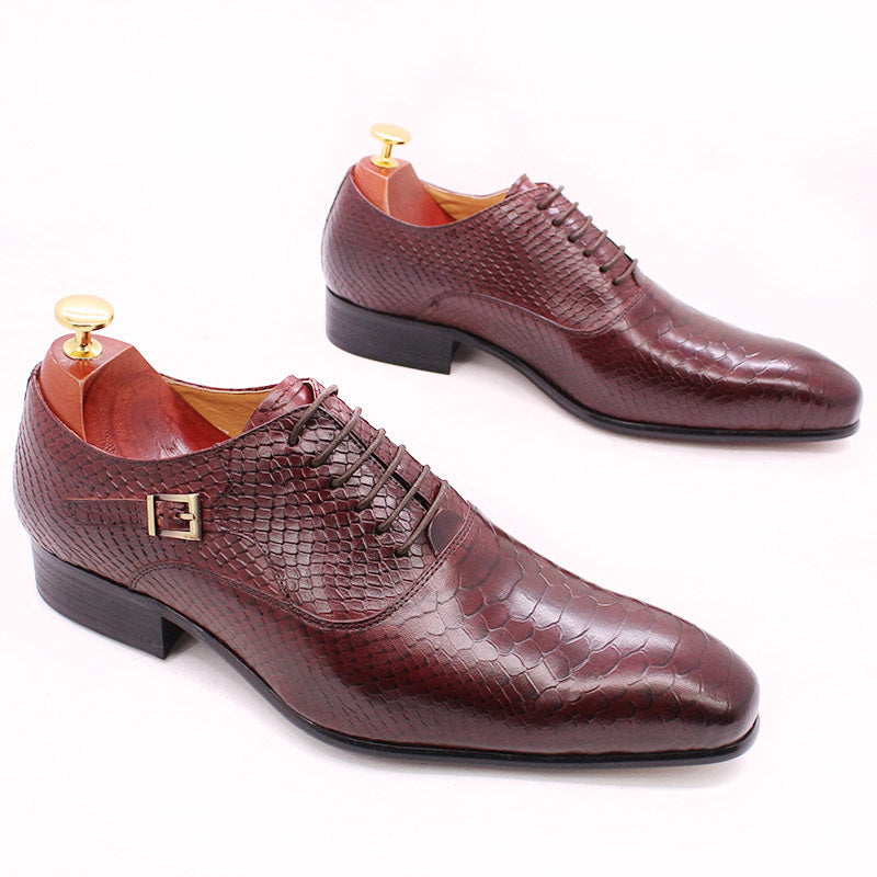 sapatos formais de couro para homens - O Retalho