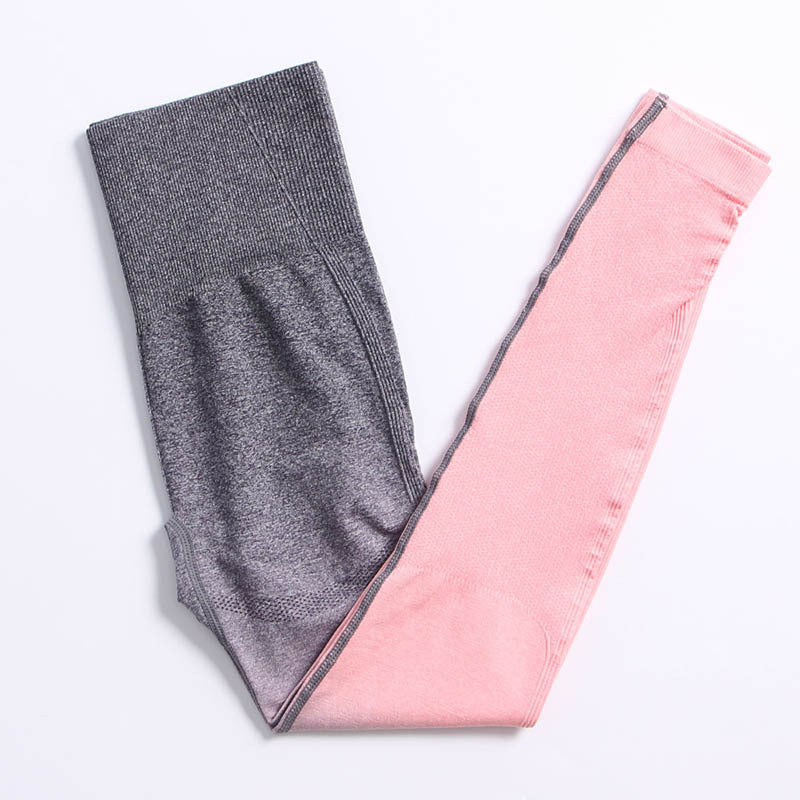 Conjunto de Roupas de Yoga Esportiva com Elástico e Gradiente para Mulheres: Conforto e Estilo para Seus Exercícios - O Retalho