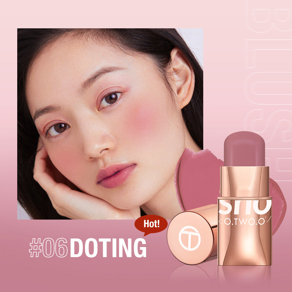 Creme Suave Vital para Bochechas - Tonalidade e Iluminação Natural com Bastão de Blush Nude. - O Retalho