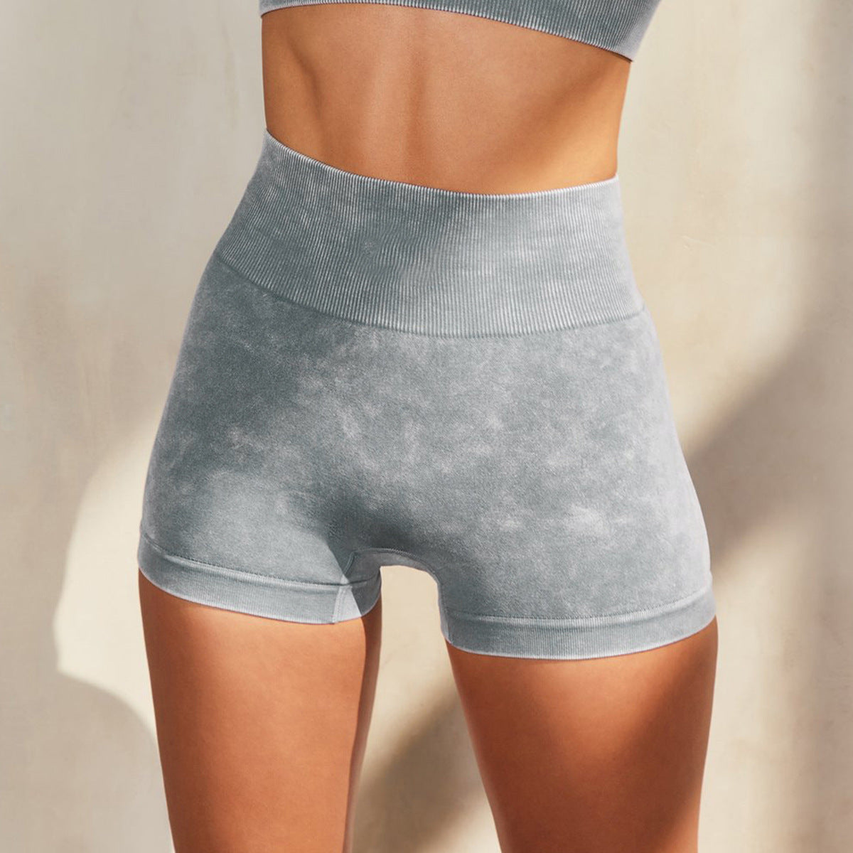 Conjunto de Roupas de Yoga em Denim sem Costura - Conforto e Estilo - O Retalho