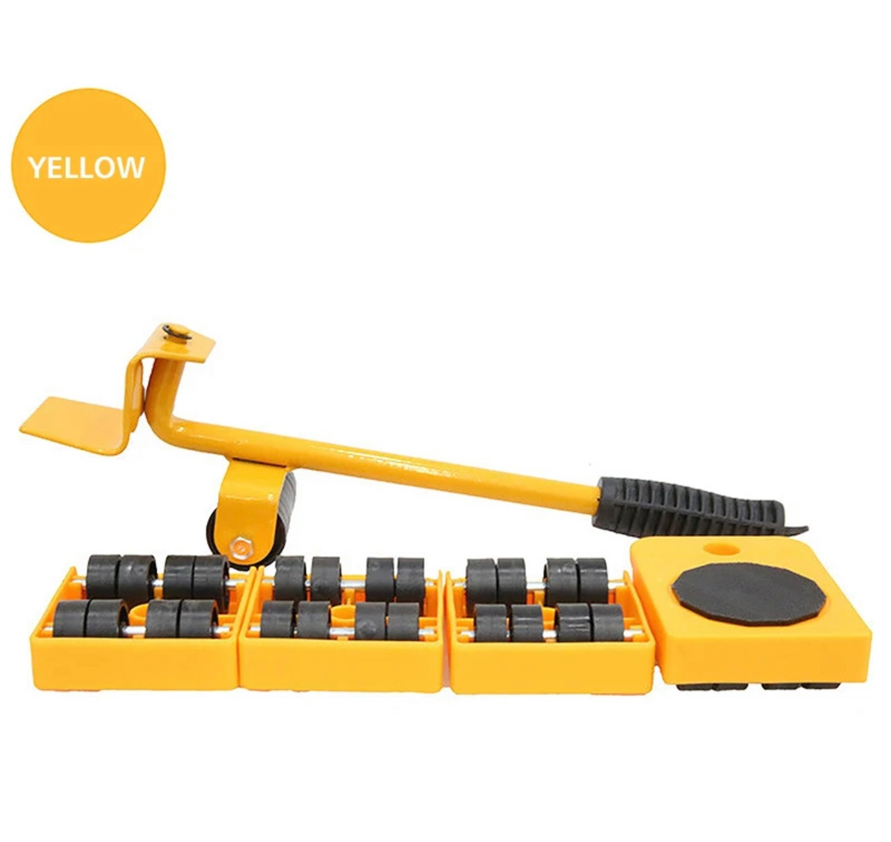 Kit de Elevação de Móveis - 5 Conjuntos Ferramentas Pesadas para Movimentação de Móveis em Carpetes com Sistema de Rolos - O Retalho