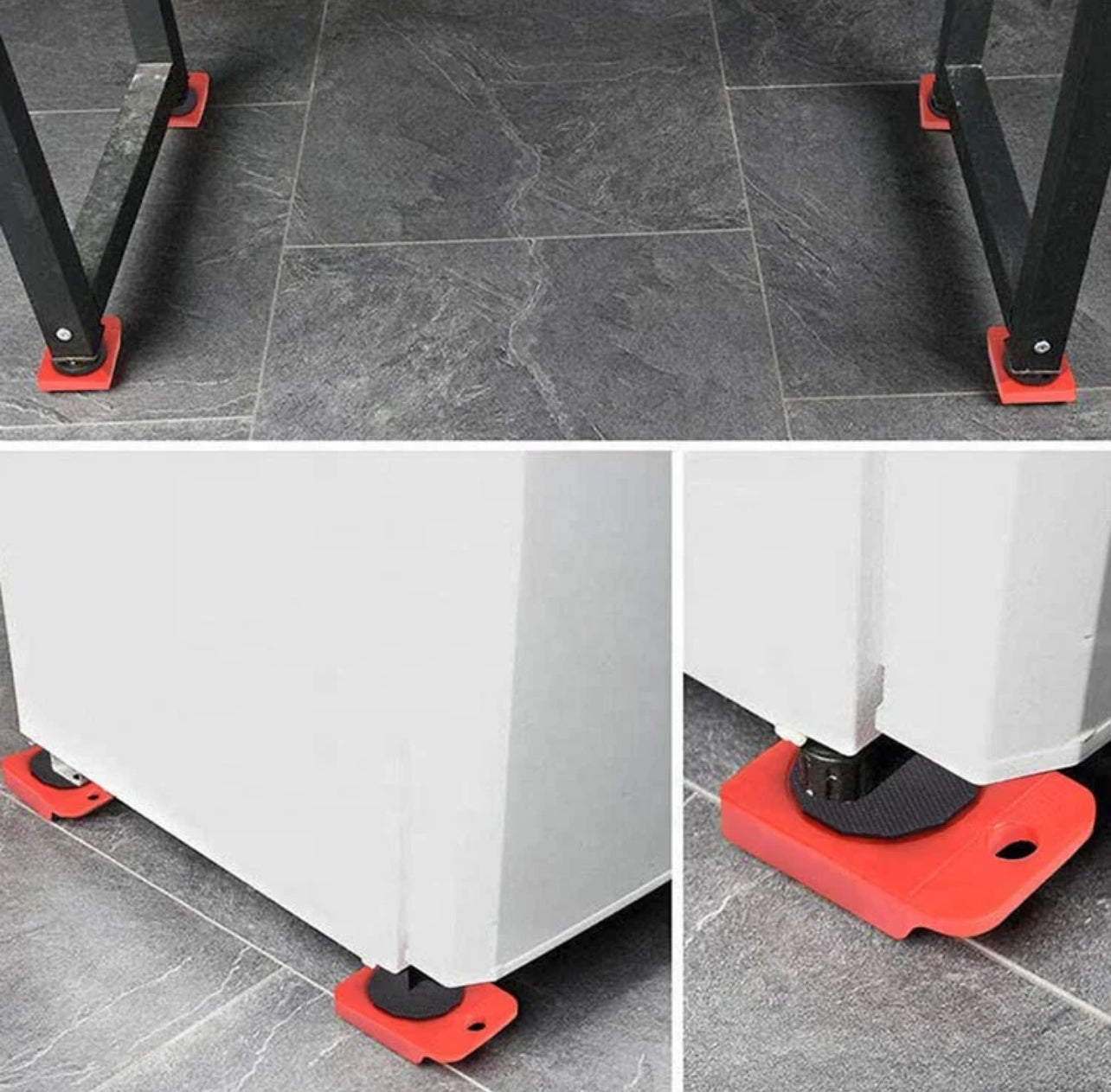 Kit de Elevação de Móveis - 5 Conjuntos Ferramentas Pesadas para Movimentação de Móveis em Carpetes com Sistema de Rolos - O Retalho