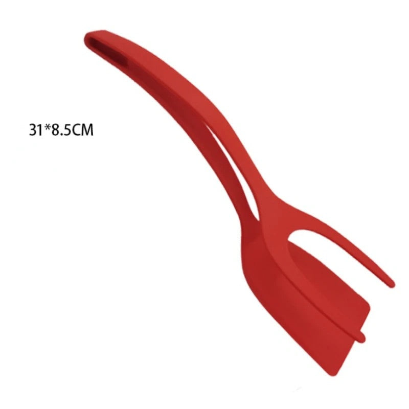 Espátula de Silicone Multifuncional 2 em 1 para Alimentos Antiaderente Clip de Comida para Torrada